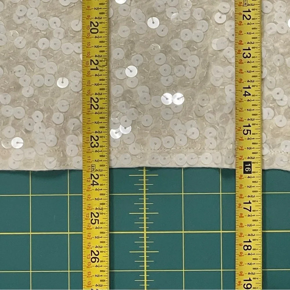 J. Crew sparkly sequined cream off white blouse tank top, size small. Sequins - Picture 10 of 13